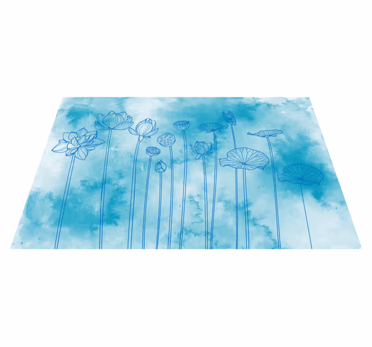Lotus floral patterns teksturna pogrinjek - TenStickers