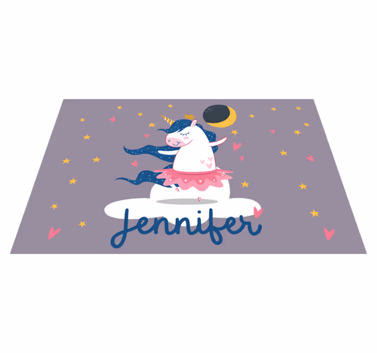 Unicorn dancing night otroški pogrinjek za mizo - TenStickers