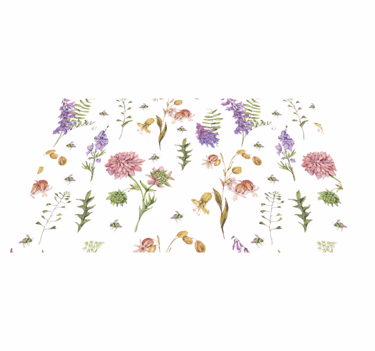 Floral botanical motif izvirna jedilna podloga - TenStickers
