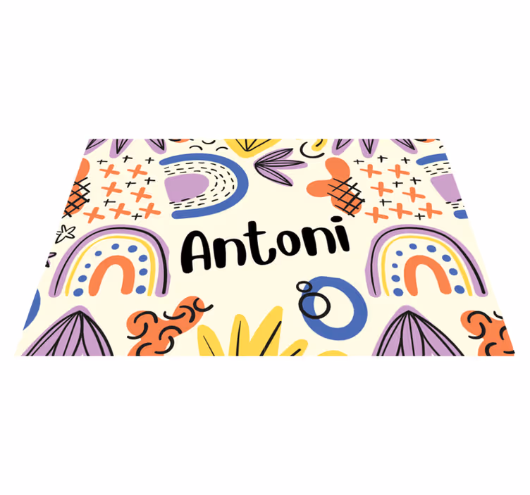 Colorful name patterns otroški pogrinjek za mizo - TenStickers
