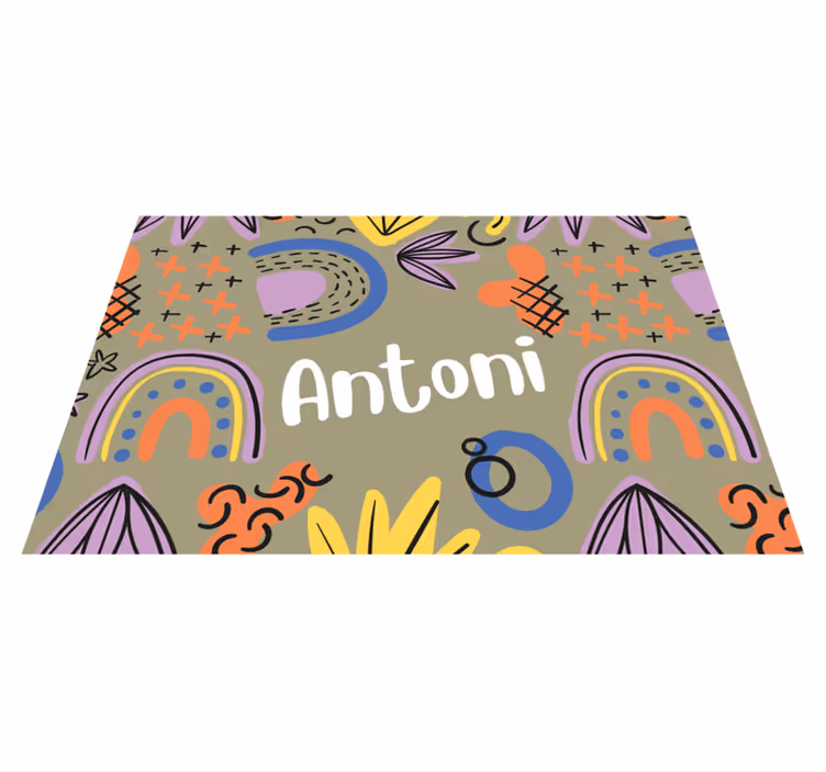 Colorful name design pogrinjek z imenom - TenStickers