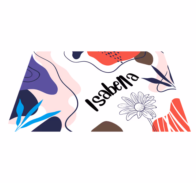 Colorful abstract floral pogrinjek z imenom - TenStickers