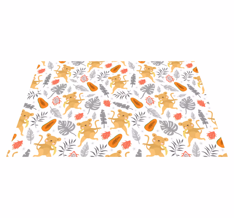 Cute animal pattern otroški pogrinjek za mizo - TenStickers