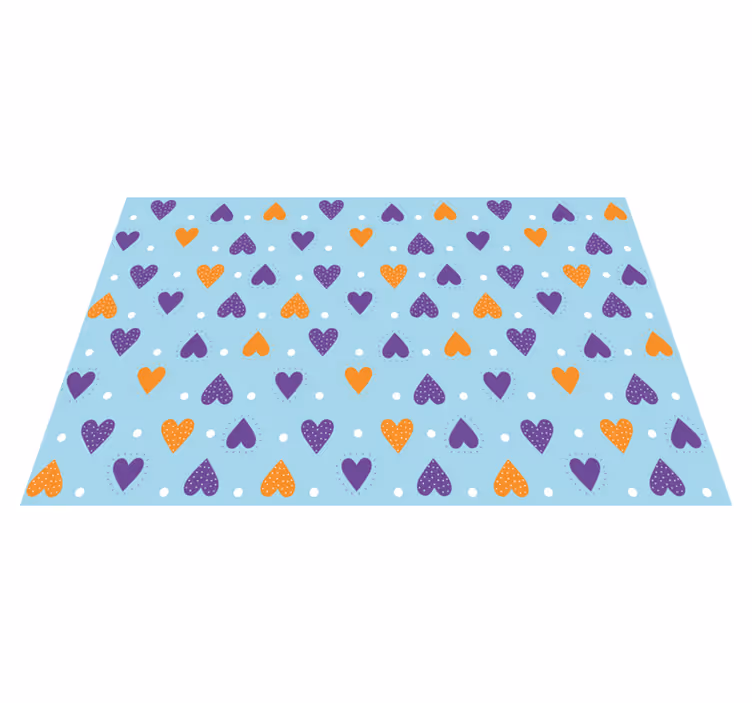Colorful heart patterns otroški pogrinjek za mizo - TenStickers