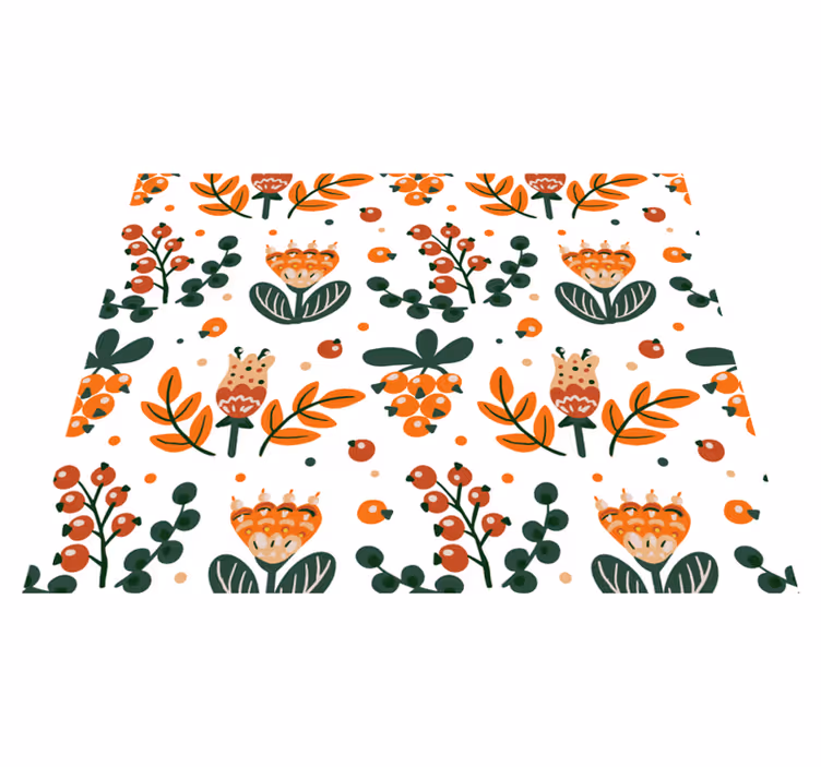 Botanical arrangement with foliage izvirna jedilna podloga - TenStickers