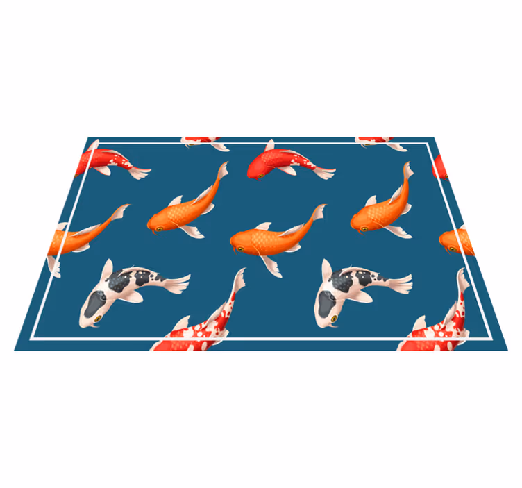 Colorful koi fish pattern izvirna jedilna podloga - TenStickers