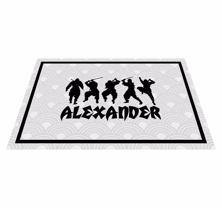 Ninja warrior silhouettes osebni pogrinjek - TenStickers