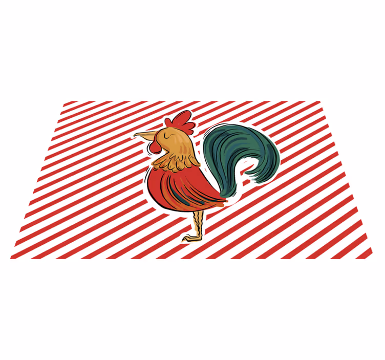 Izvirna jedilna podloga ptica z črtami - TenStickers