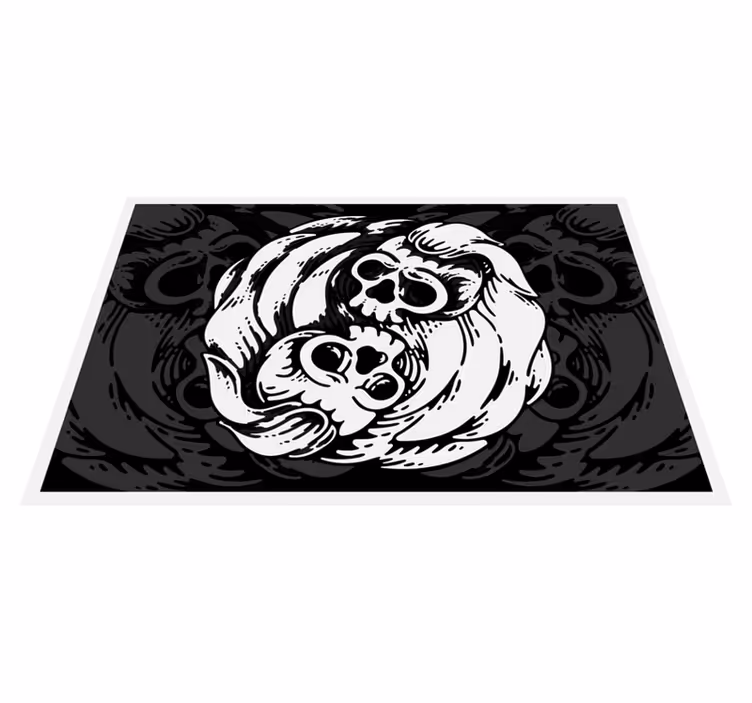 Skull embrace pattern pogrinjek - TenStickers