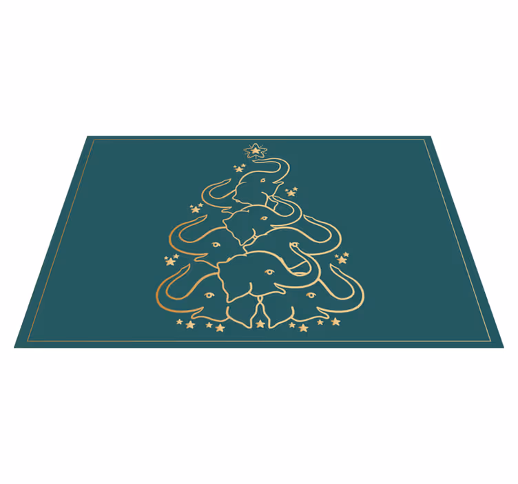 Elegant elephant tree božični pogrinjek - TenStickers