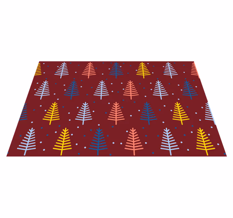 Colorful tree pattern božični pogrinjek - TenStickers