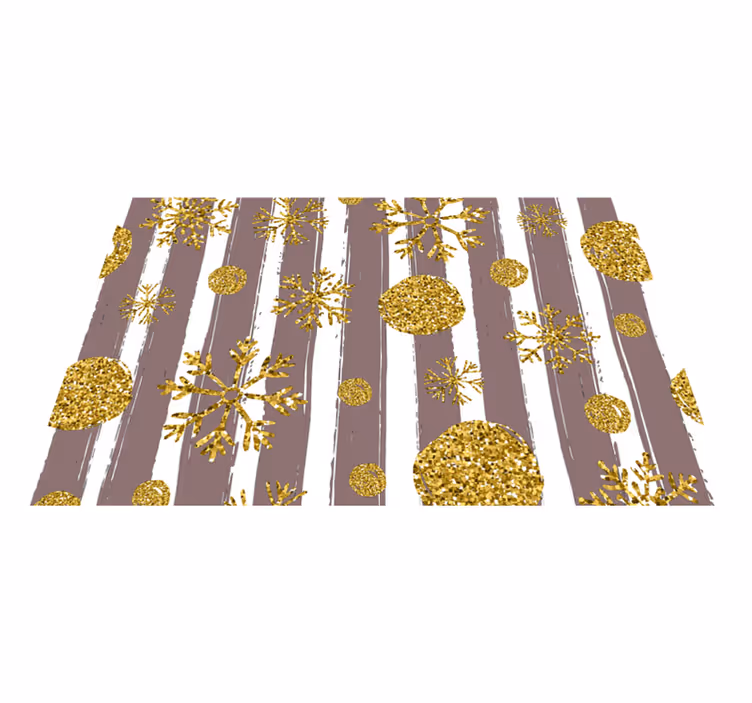 Festive gold snowflakes božični pogrinjek - TenStickers