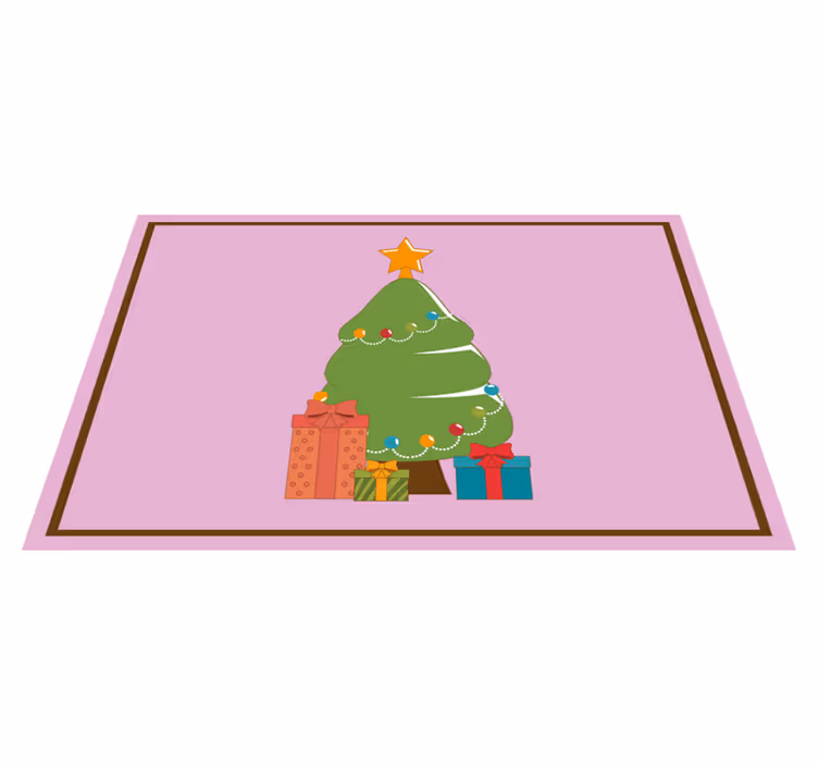 Colorful christmas tree božična pogrinjek - TenStickers