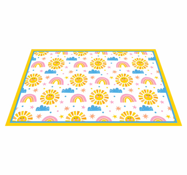 Sunny rainbow pattern otroški pogrinjek za mizo - TenStickers