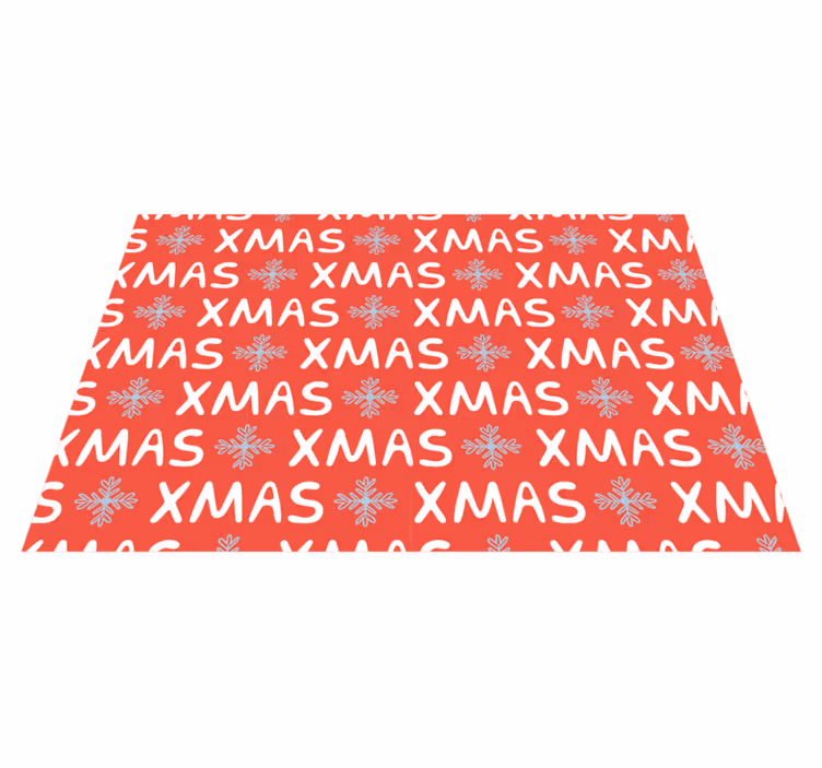 Festive red xmas pattern božična pogrinjek - TenStickers