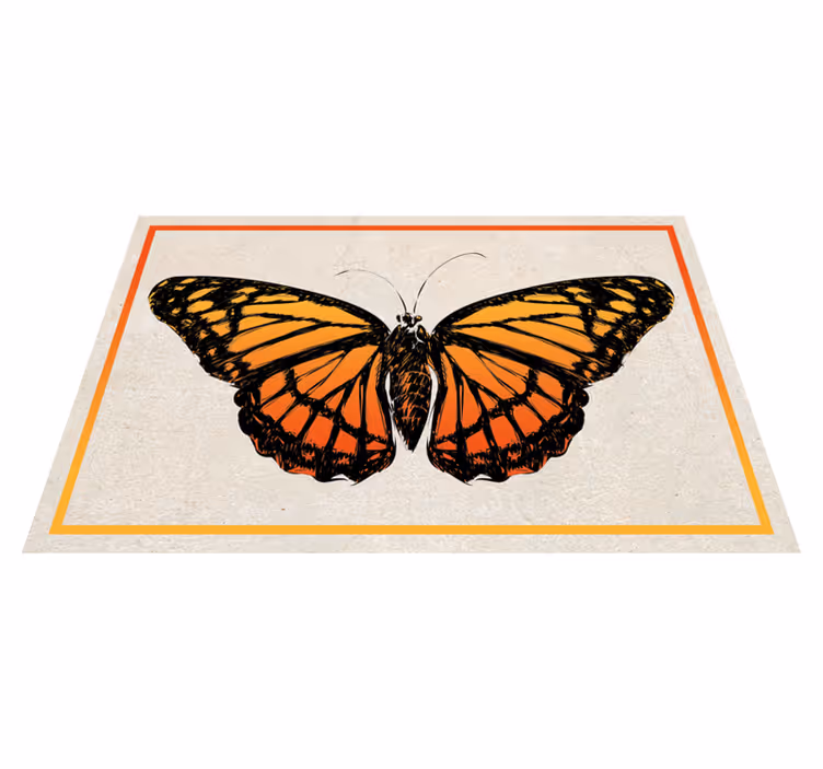 Orange monarch butterfly izvirna jedilna podloga - TenStickers