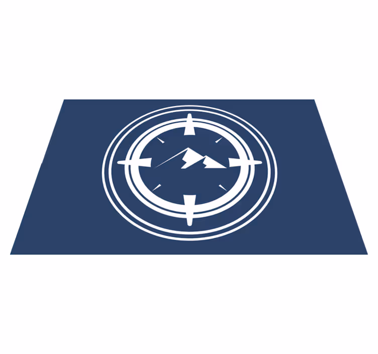 Mountain compass graphic sodobna miza - TenStickers