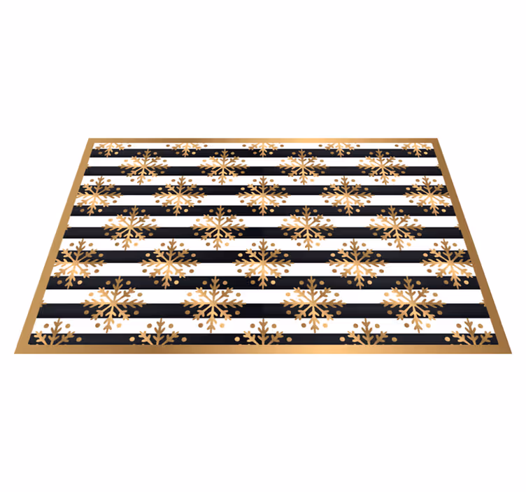 Gold snowflake pattern božična pogrinjek - TenStickers