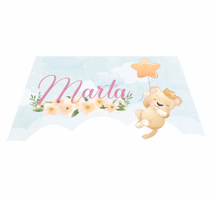 Cute lion holding balloon otroški pogrinjek za mizo - TenStickers