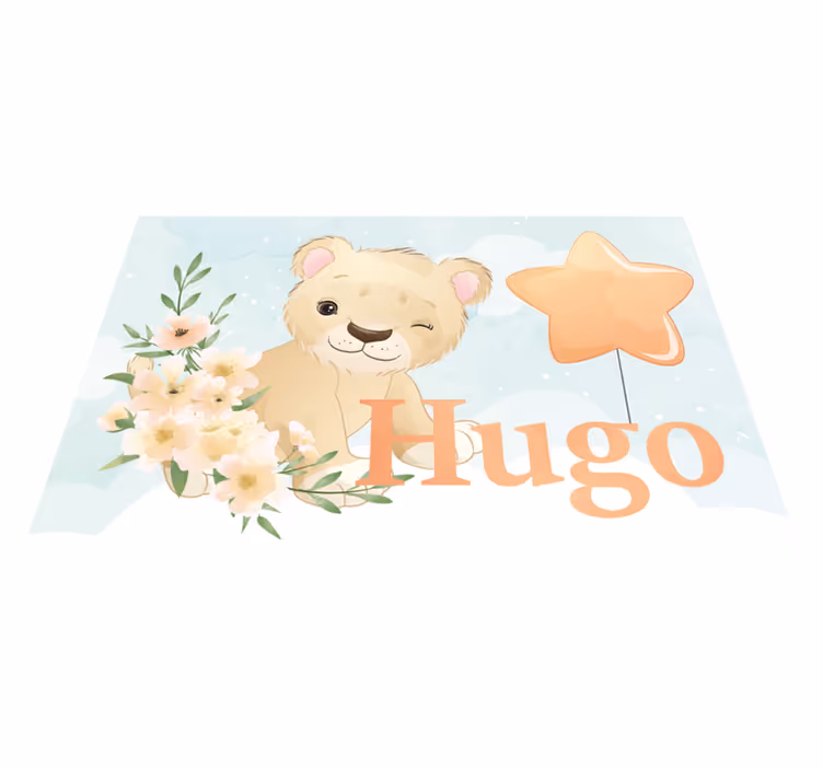 Cheerful lion graphic otroški pogrinjek za mizo - TenStickers