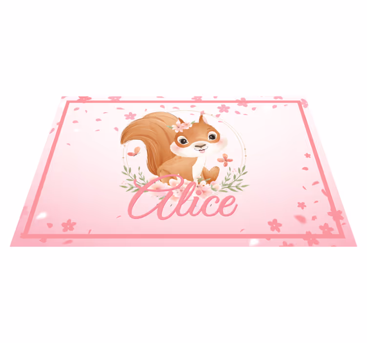 Cute squirrel illustration otroški pogrinjek za mizo - TenStickers
