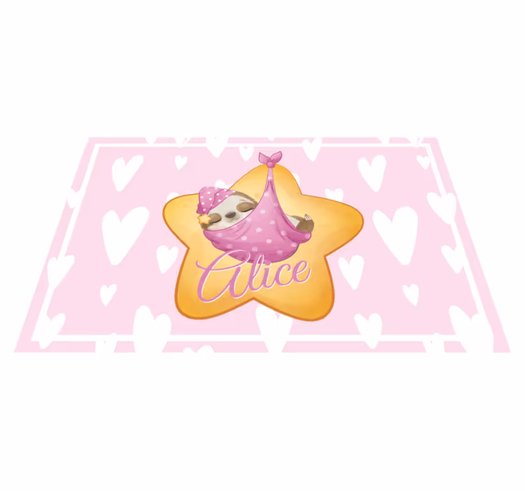 Sloth in star otroški pogrinjek za mizo - TenStickers