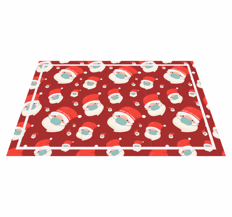 Santa claus pattern božična pogrinjek - TenStickers