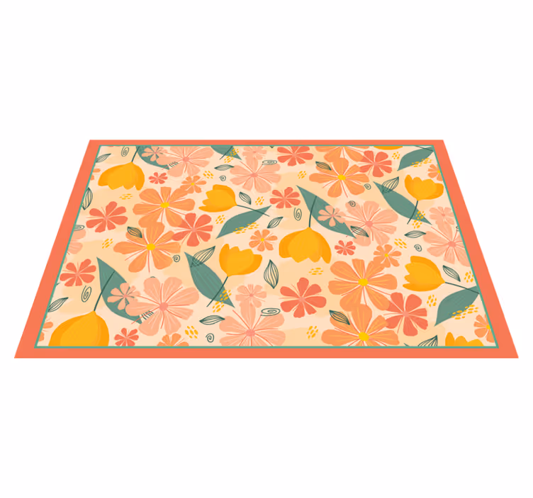 Floral pattern mat izvirna jedilna podloga - TenStickers