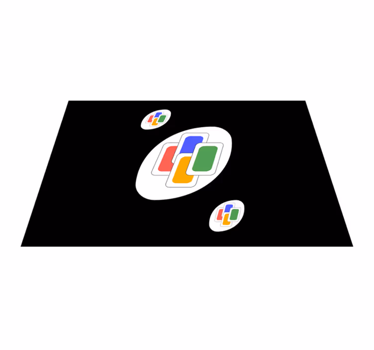 Izvirna jedilna podloga vibrantne geometrijske figure - TenStickers