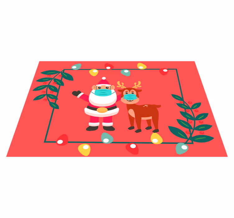 Santa and sleigh božična pogrinjek za mizo - TenStickers