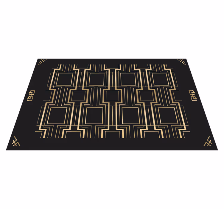 Zlati in črni elegantni pogrinjki z deco vzorcem - TenStickers