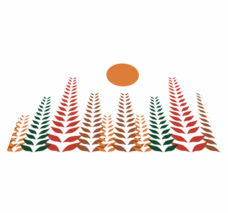 Stylish leaf motif moderno podložje - TenStickers