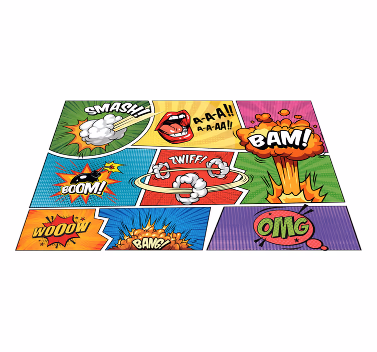 Retro superherojski komični originalni pogrinjki - TenStickers