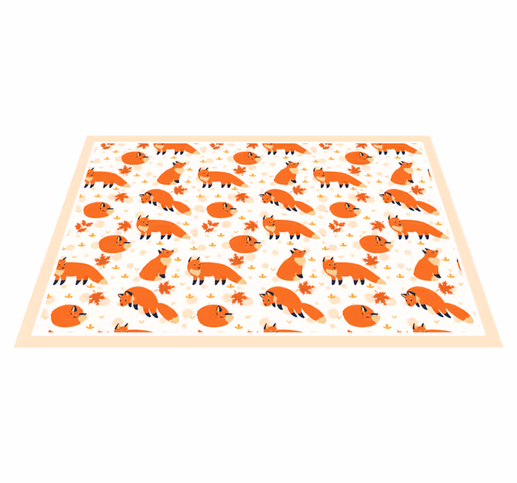 Cheerful fox patterns otroški pogrinjek za mizo - TenStickers