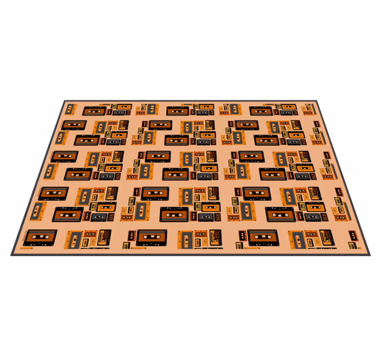 Retro cassette pattern izvirna jedilna podloga - TenStickers