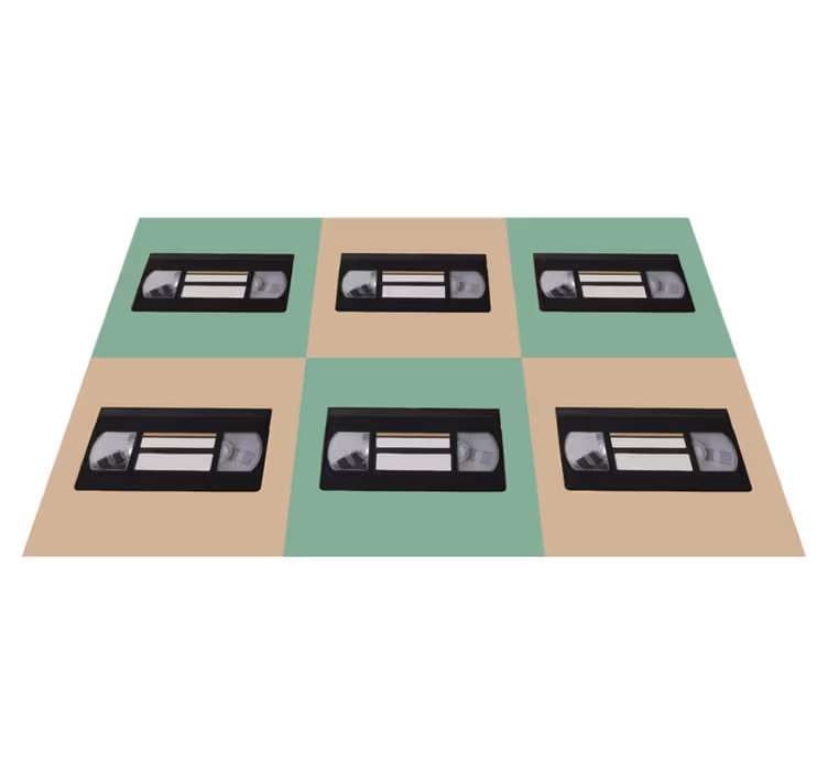 Vintage vhs tape pattern izvirna jedilna podloga - TenStickers