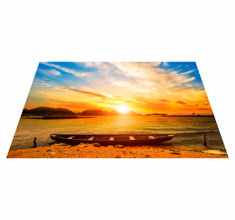 Sunset over river moderni prt za mizo - TenStickers