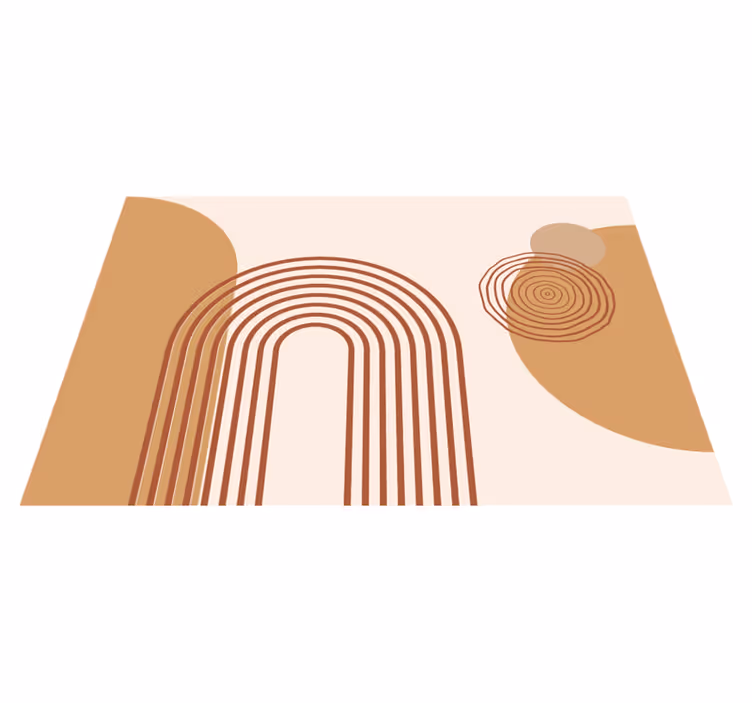Layered curved shapes sodobne mize - TenStickers