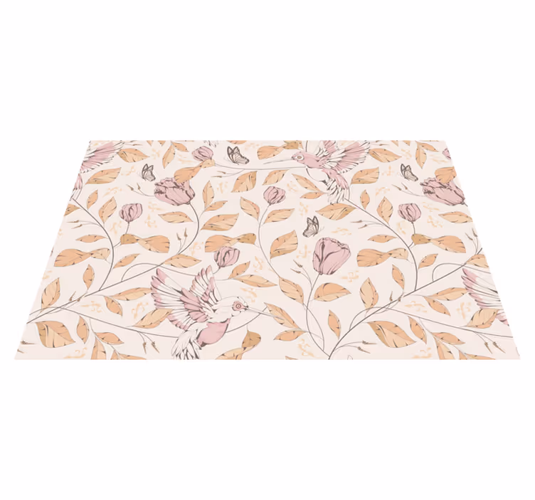 Hummingbird floral pattern izvirna jedilna podloga - TenStickers