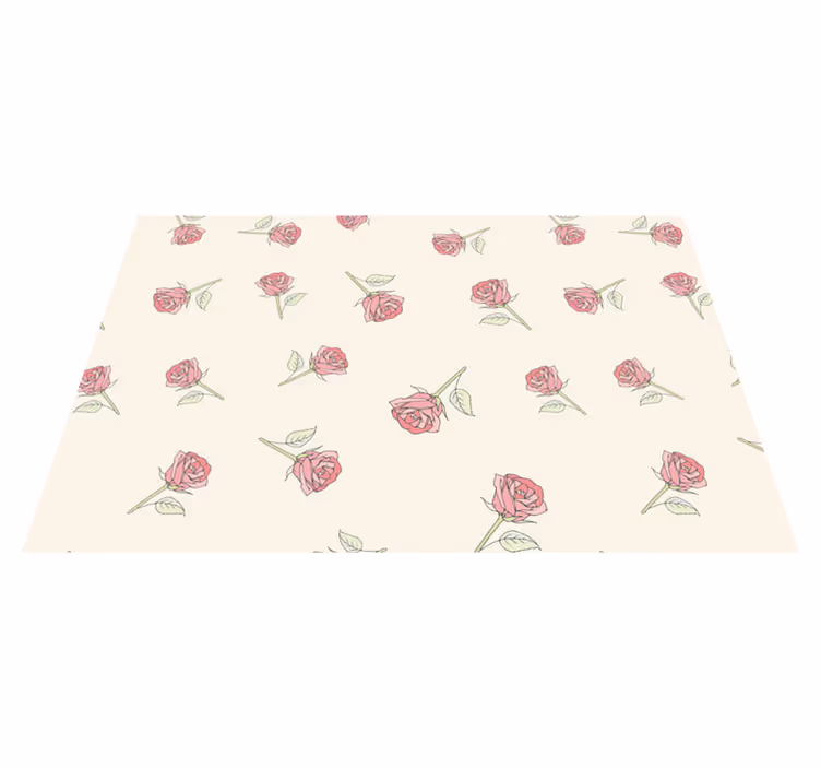 Roses floral pattern izvirna jedilna podloga - TenStickers