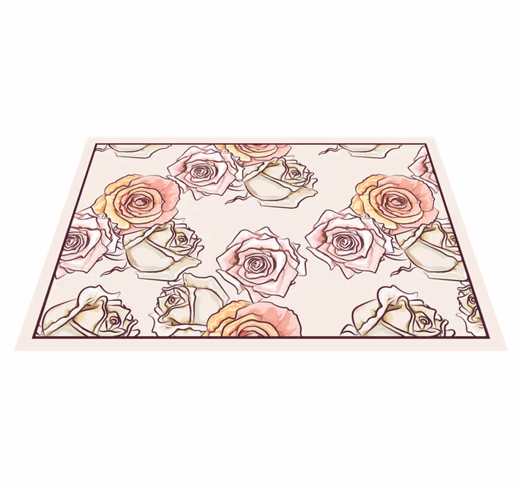 Rose floral arrangement izvirna jedilna podloga - TenStickers