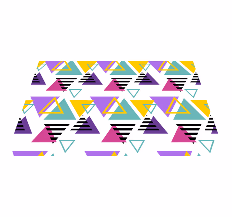 Barvni geometrijski trikotniki moderna miza - TenStickers