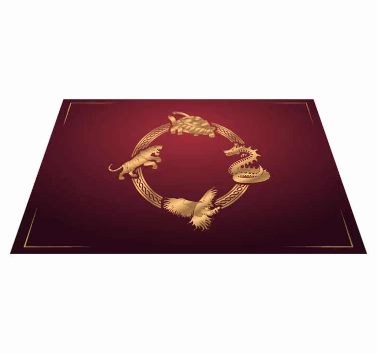 Golden animal emblems izvirna jedilna podloga - TenStickers