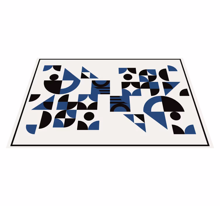 Geometric blue patterns moderni prtički - TenStickers