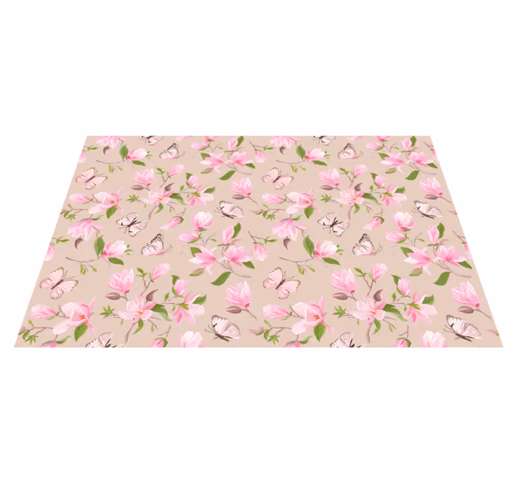 Butterfly floral motif izvirna jedilna podloga - TenStickers