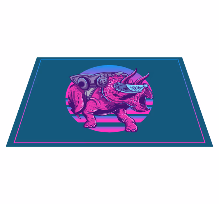 Stylized rhinosaur character izvirna jedilna podloga - TenStickers