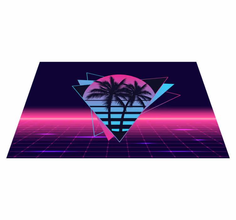 Retro palm geometry moderna miza za jedilnico - TenStickers