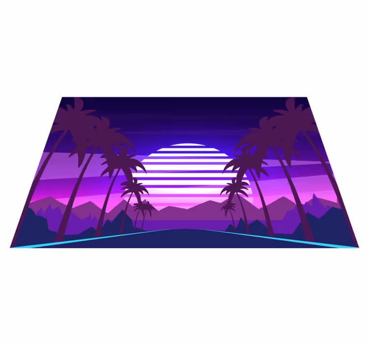 Tropical sunset scenery sodobno namizno pregrinjalo - TenStickers