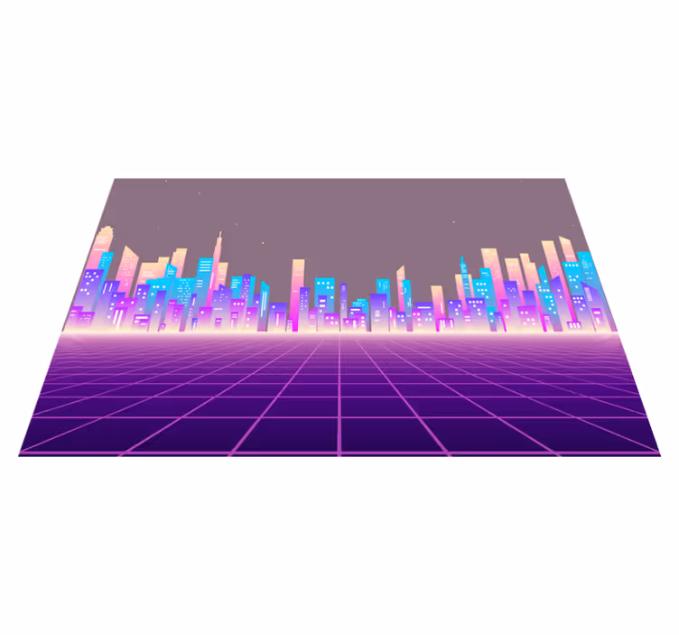 Futuristic cityscape scene z modernim preprogo - TenStickers