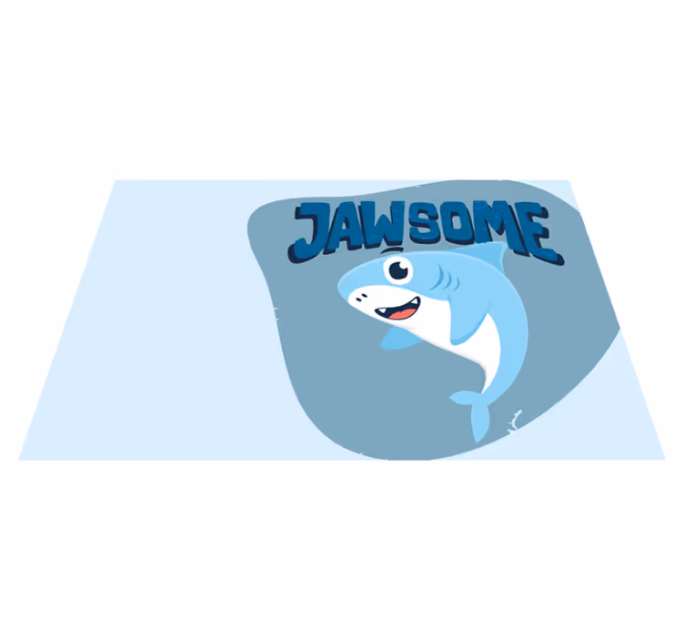 Cheerful shark graphic otroški pogrinjek za mizo - TenStickers
